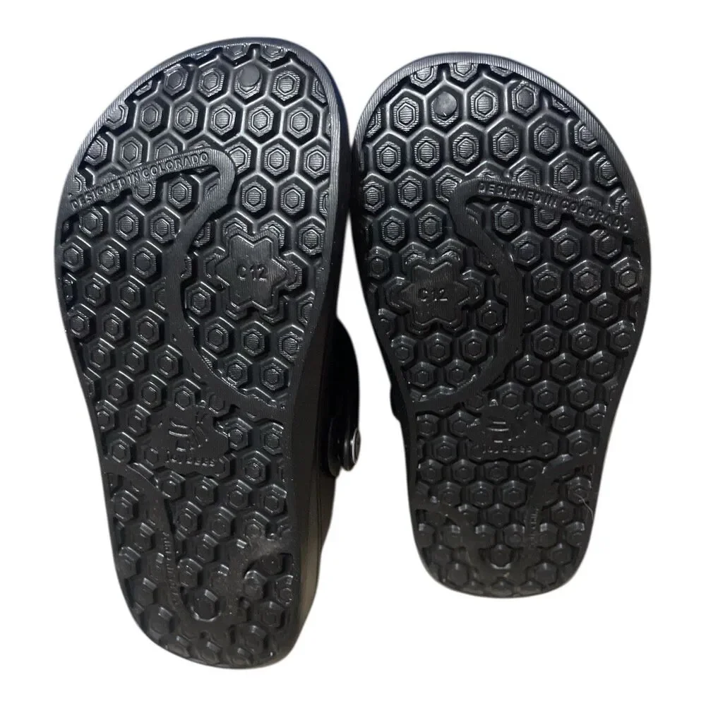 Joybees kids Varsity Lined Clogs - Black/Charcoal C12